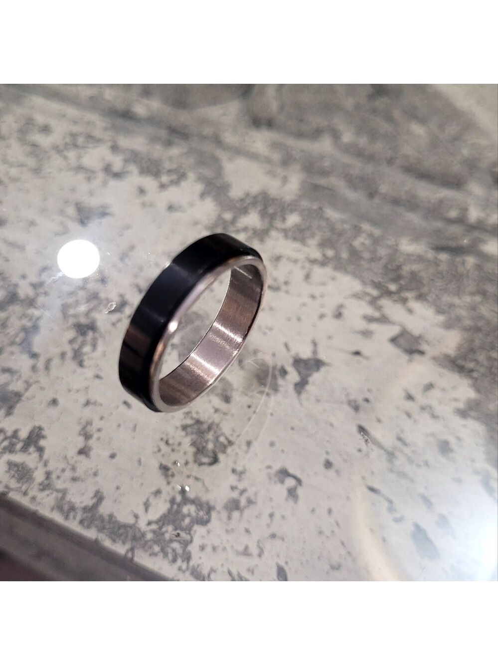 Mens two tone fashion ring new